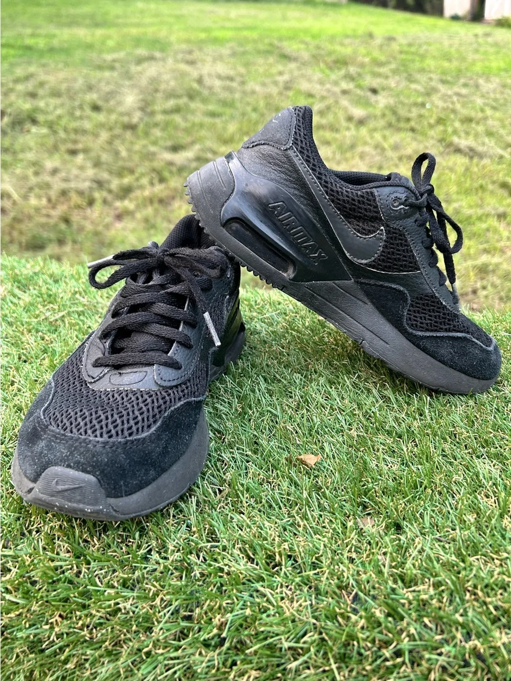 Nike Men's Air Max System Black Running Shoes, DM9537-004 , kid Size 4 1/2